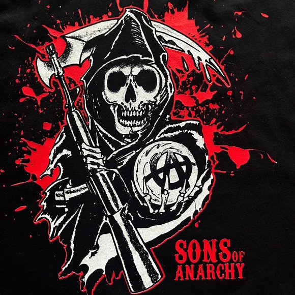 Small Sons Of Anarchy Grim Reaper Graphic Tank Top Band Tee - Picture 2 of 3